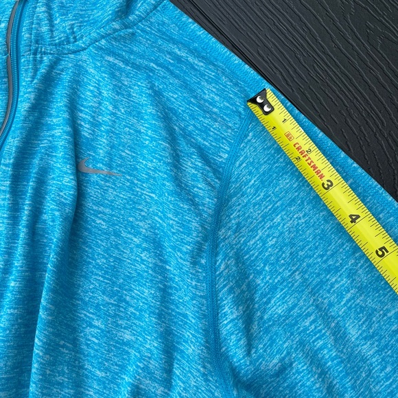 Nike Running Element 1/4 Zip Mens Large Light Blue Stretch Performance Sweater - Picture 9 of 14